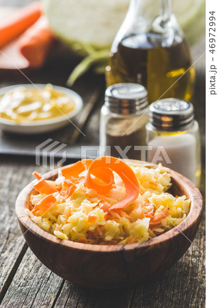 Bowl of coleslaw. 46972994