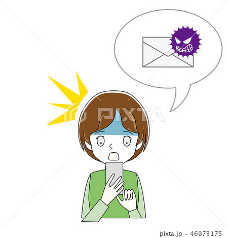 スパムに驚く女性 スパムに驚く女性 46973175