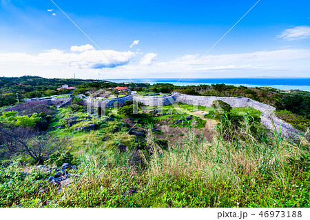 沖縄 今帰仁城跡 御内原からの眺望 46973188