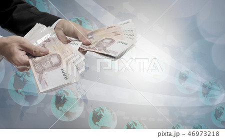 Businessman hand pay money, Payment technology Businessman hand pay money, Payment technology 46973218