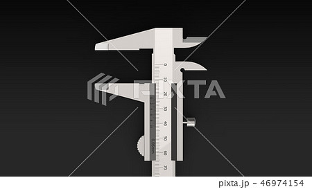 ノギス　黒背景　クローズアップ 46974154
