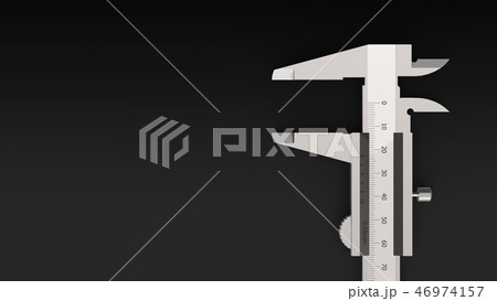 ノギス　黒背景　クローズアップ　右 46974157