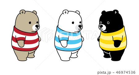 Bear vector Polar Bear shirt stripes icon honey Bear vector Polar Bear shirt stripes icon honey 46974536