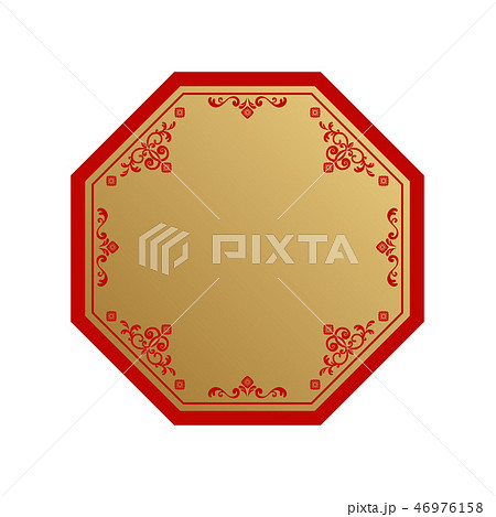 中国式の八角のフレーム。 八卦。 縁起の良い枠組みのデザイン