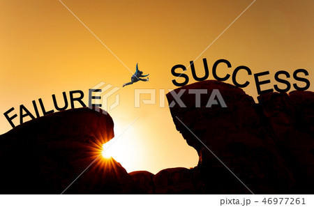 a man jump over precipice from failure to success a man jump over precipice from failure to success 46977261