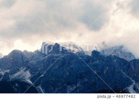Cortina d'Ampezzo mountains at daylight Cortina d'Ampezzo mountains at daylight 46977482
