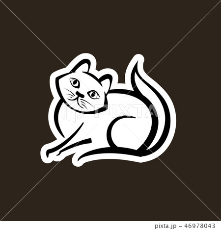 Abstract icon of a cat. 46978043