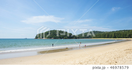 Bang Tao beach in Phuket Thailand. Summer day 46978579