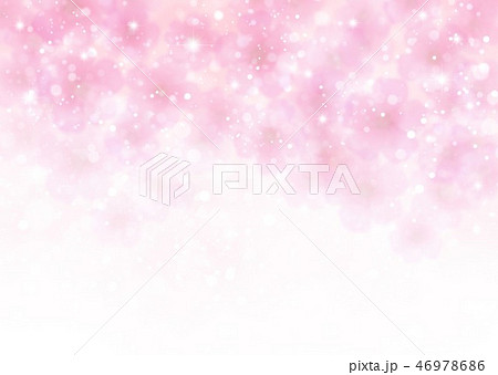 ピンク花柄背景上のイラスト素材