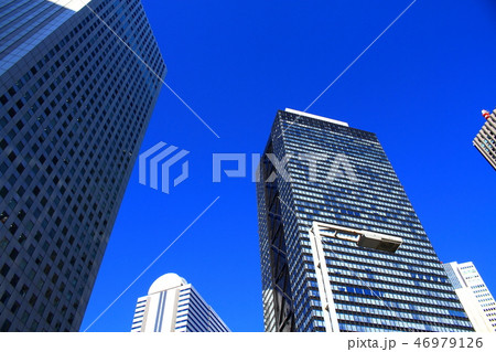 東京都 都市風景 新宿副都心のビル群 東京都 都市風景 新宿副都心のビル群 46979126