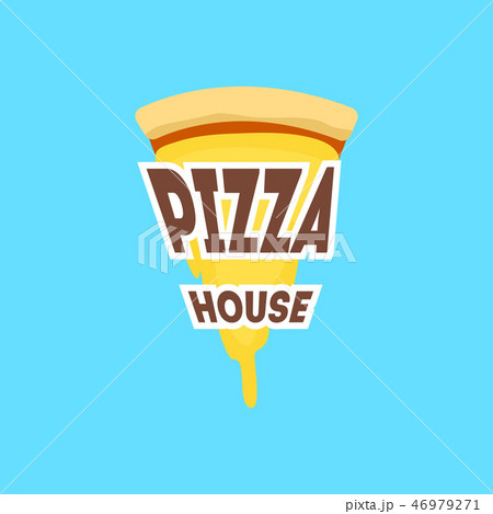 Cartoon Pizzeria Sign Color Card Poster. Vector Cartoon Pizzeria Sign Color Card Poster. Vector 46979271