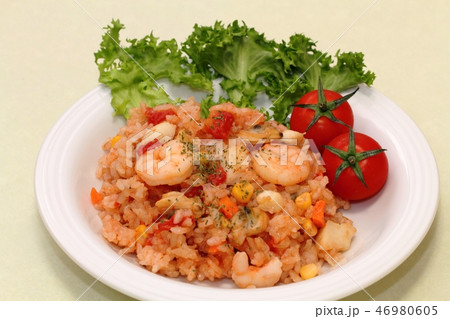 トマトとシーフードの炊き込みご飯 46980605