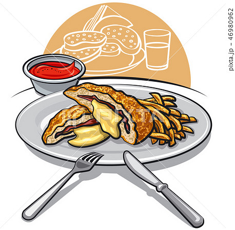 escalope with fries 46980962