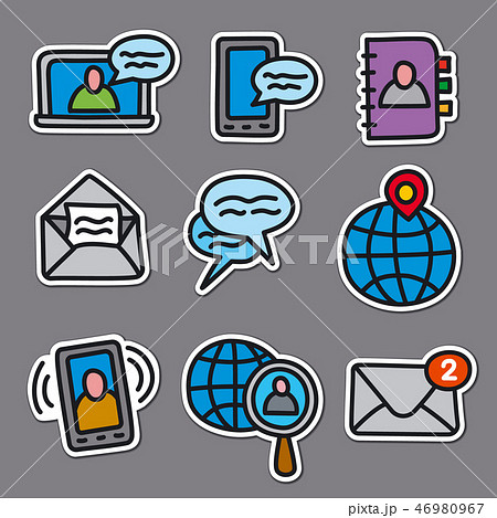 communication stickers for web 46980967