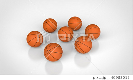 バスケットボール 複数のイラスト素材