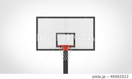 バスケットボール ゴール 正面のイラスト素材 46982022 Pixta