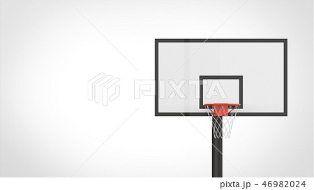 バスケットボール ゴール 正面 右のイラスト素材 46982024 Pixta