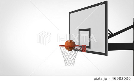 バスケットボール シュート ゴールのイラスト素材