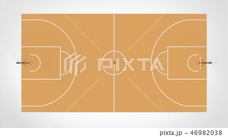 バスケットボール コート 正面のイラスト素材