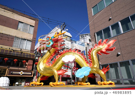 日本の横浜都市景観 横浜中華街を望む・2019春節燈花 日本の横浜都市景観 横浜中華街を望む・2019春節燈花 46983895