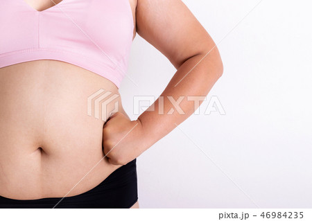overweight women. Health care and diet concept. overweight women. Health care and diet concept. 46984235