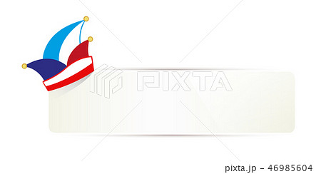 carnival traditional cap with white banner for your text isolated on a white background carnival traditional cap with white banner for your text isolated on a white background 46985604