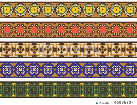 Seamless decorative borders Seamless decorative borders 46986307
