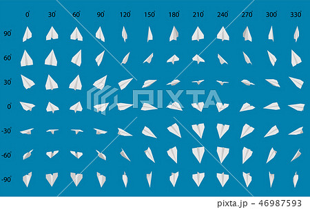 Big set of paper planes. 46987593