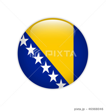 Bosnia and Herzegovina flag on button 46988046