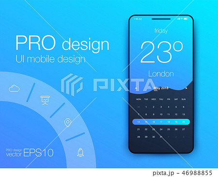 Weather Forecast App Ux Ui Design. Stock vector Weather Forecast App Ux Ui Design. Stock vector 46988855
