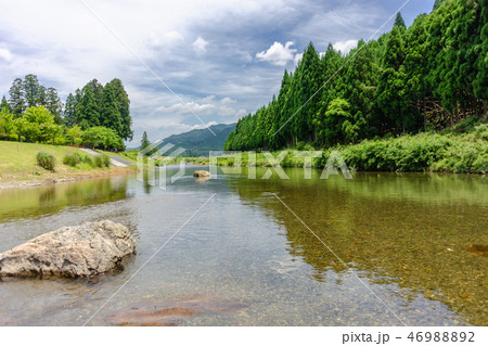 清流上桂川の風景 清流上桂川の風景 46988892