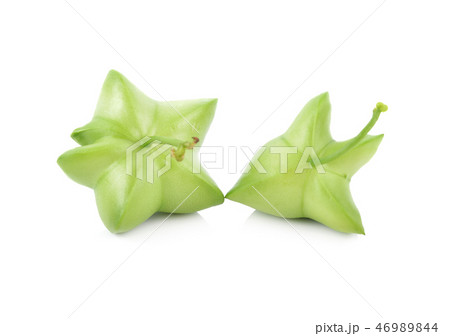 whole fresh sacha inchi with stem on white whole fresh sacha inchi with stem on white 46989844