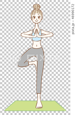 瑜伽伸展女人 瑜伽伸展女人 46990172