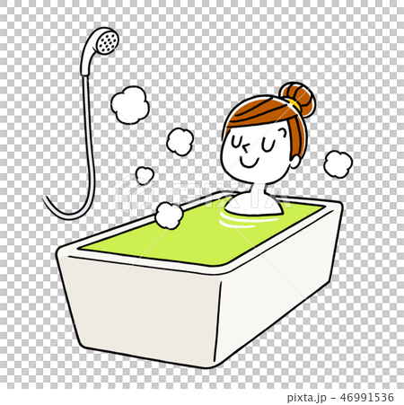 お風呂でリラックスする女性 46991536