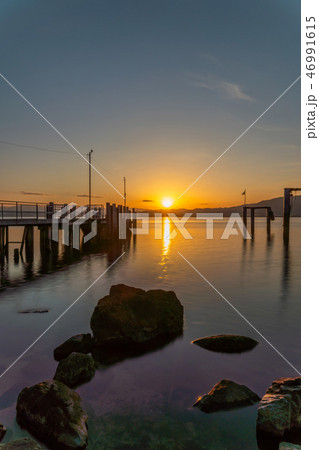 海津大崎の夕景 海津大崎の夕景 46991615