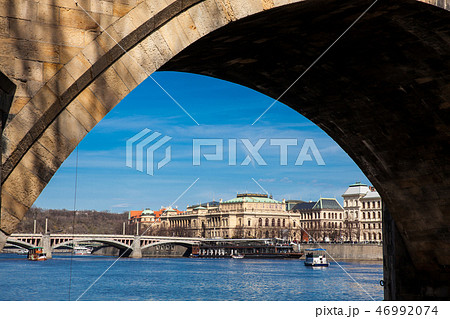 The Charles Bridge over the Vltava river in Prague 46992074