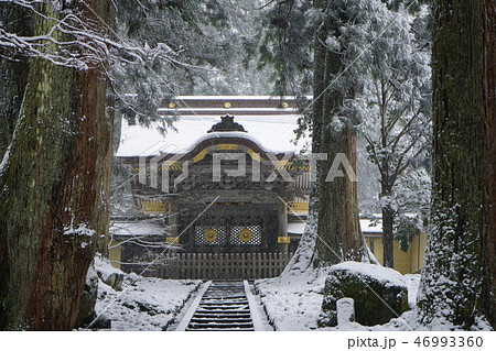 永平寺　雪景色　勅使門 46993360
