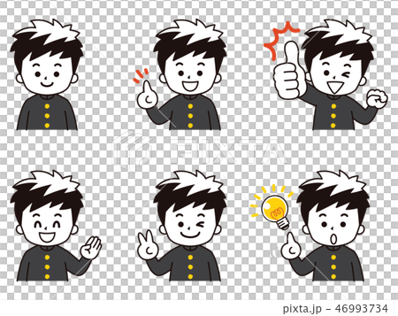 中高生の男の子セット01（学ラン） 46993734