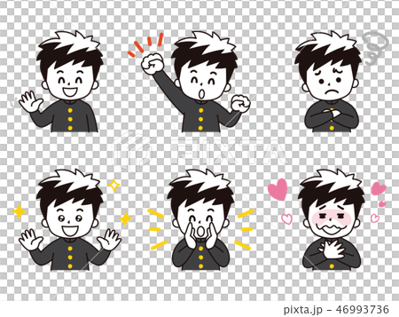 中高生の男の子セット02（学ラン） 46993736