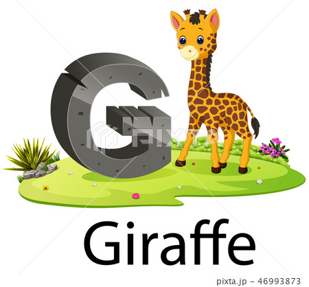 Letter G - Animal Alphabet - Giraffe Monogram Spiral Notebook by