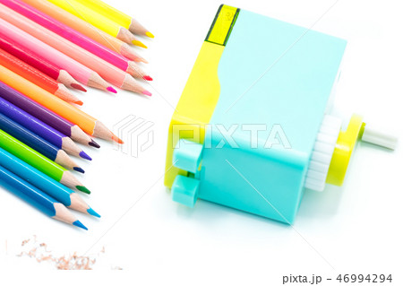 pastel blue yellow rotary pencil sharpener shaving pastel blue yellow rotary pencil sharpener shaving 46994294