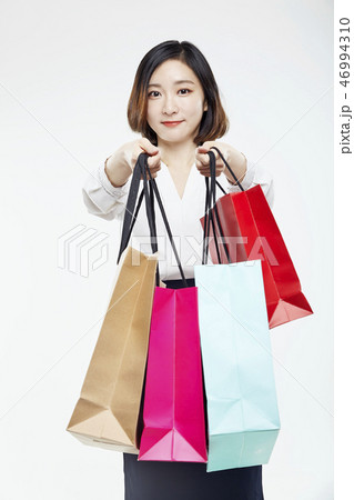 ショッピング 買い物 ショッピングバッグ 46994310