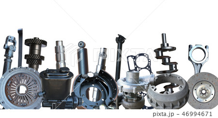 Borders of car parts isolated 46994671