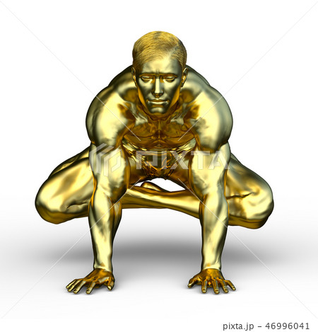 金の像のイラスト素材
