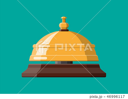 Golden service bell. Golden service bell. 46996117