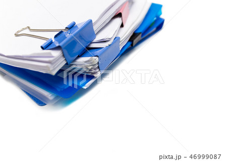 file folder and Stack of business report file folder and Stack of business report 46999087