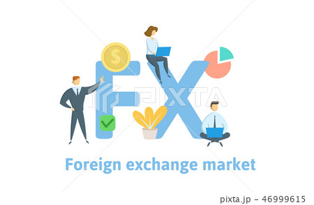 FX, Foreign Exchange Market. Concept with keywords, letters and icons. Flat vector illustration FX, Foreign Exchange Market. Concept with keywords, letters and icons. Flat vector illustration 46999615