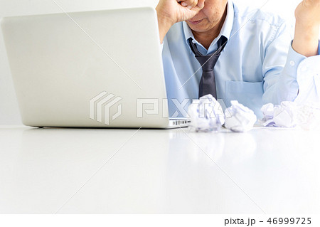 businessman sit at the table fill sad and headache businessman sit at the table fill sad and headache 46999725
