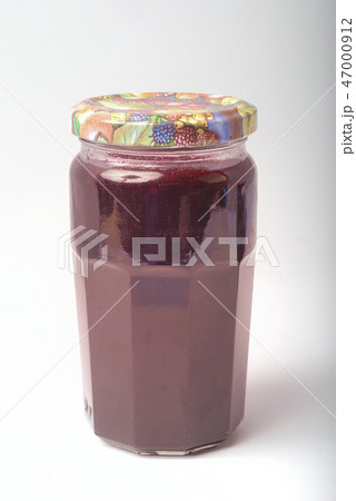 Jar of jam on a white background 47000912