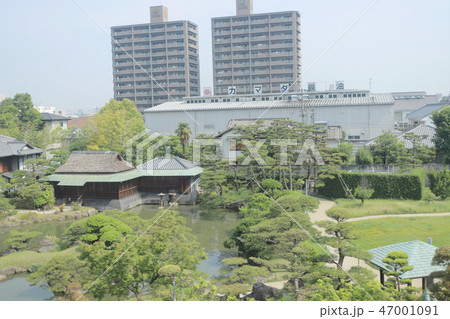 window on city outside at Kagawa Prefecture 47001091